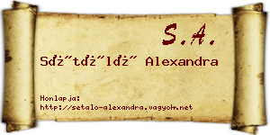 Sétáló Alexandra névjegykártya