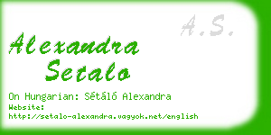 alexandra setalo business card